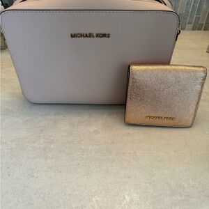 Michael Kors Pink and Gold Women's Bag Set